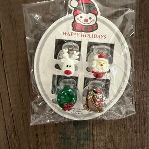 Holiday Clip Set with Santa and Reindeer